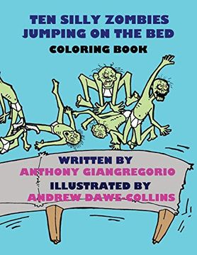 portada Ten Silly Zombies Jumping on the bed Coloring Book (in English)