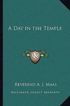 portada a day in the temple (en Inglés)