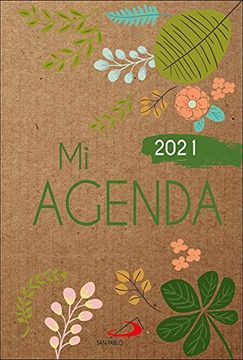 portada Mi Agenda 2021: Cubierta Kraft Modelo Floral