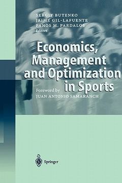 portada economics, management and optimization in sports (en Inglés)