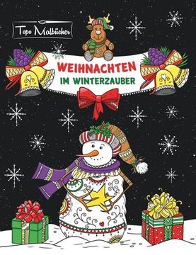 portada Malbuch für Erwachsene Weihnachten im Winterzauber: Zauberhaftes Ausmalbuch zum Entspannen im Herbst, Winter & zu Weihnachten 
