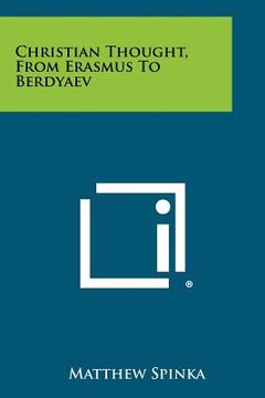 portada christian thought, from erasmus to berdyaev (in English)