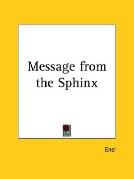 portada message from the sphinx (en Inglés)