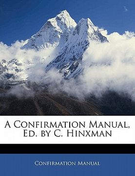 portada a confirmation manual, ed. by c. hinxman