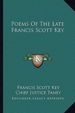 portada poems of the late francis scott key