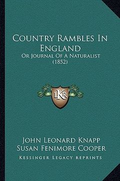 portada country rambles in england: or journal of a naturalist (1852) (en Inglés)