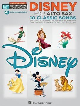 portada Disney - 10 Classic Songs: Alto Sax Easy Instrumental Play-Along Book with Online Audio Tracks (in English)
