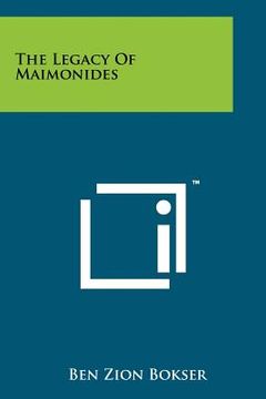 portada the legacy of maimonides (en Inglés)