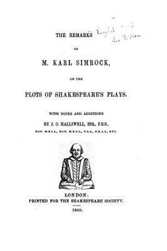 portada The remarks of M. Karl Simrock, on the plots of Shakespeare's plays (in German)