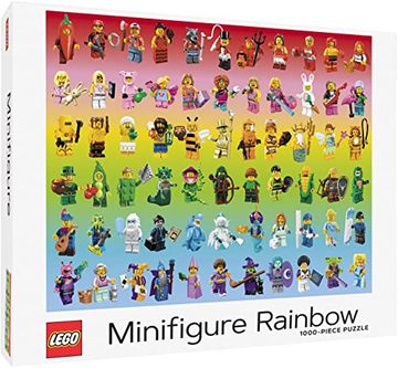 portada Lego Minifigure Rainbow 1000-Piece Puzzle (en Inglés)