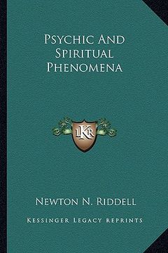 portada psychic and spiritual phenomena (en Inglés)