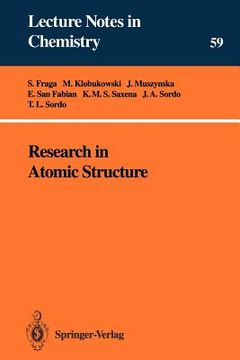 portada research in atomic structure (en Inglés)