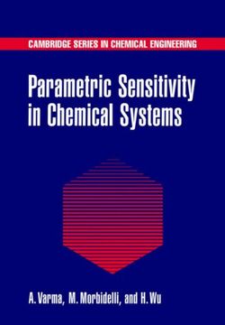 portada Parametric Sensitivity Chemical sys (Cambridge Series in Chemical Engineering) (en Inglés)