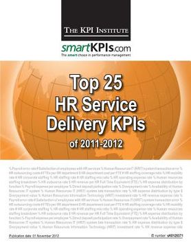 portada Top 25 HR Service Delivery KPIs of 2011-2012 (en Inglés)
