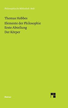portada Elemente der Philosophie. Erste Abteilung: Der Körper (in German)