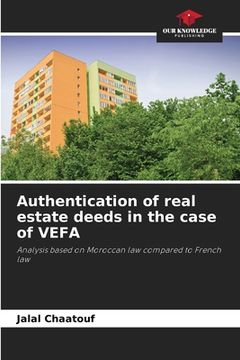 portada Authentication of real estate deeds in the case of VEFA (en Inglés)