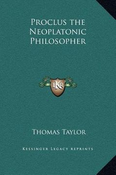 portada proclus the neoplatonic philosopher