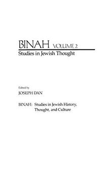 portada Binah: Volume ii; Studies in Jewish Thought (Binah: Studies in Jewish History, Culture, and Thought) (en Inglés)