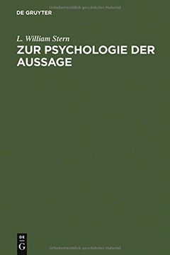 portada Zur Psychologie Der Aussage (German Edition)