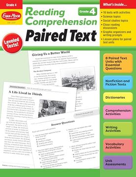 portada Reading Comprehension: Paired Text, Grade 4 Teacher Resource (in English)