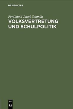 portada Volksvertretung und Schulpolitik (in German)