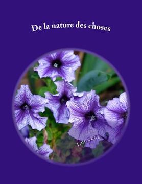 portada De la nature des choses: Lucrece (in French)