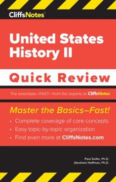 portada Cliffsnotes United States History ii: Quick Review (en Inglés)