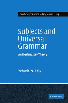 portada Subjects and Universal Grammar Paperback (Cambridge Studies in Linguistics) (en Inglés)