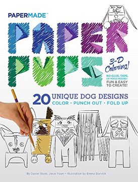 portada Paper Pups 3-d Coloring! (en Inglés)