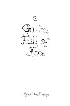 portada A Garden Full of Hoes (en Inglés)