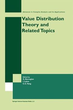 portada Value Distribution Theory and Related Topics (en Inglés)