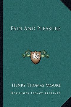 portada pain and pleasure (en Inglés)