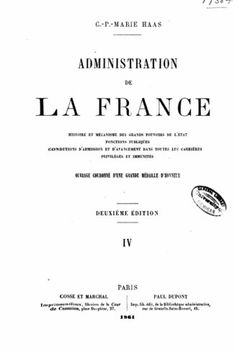 portada Administration de la France - IV (French Edition)