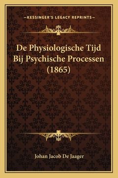 portada De Physiologische Tijd Bij Psychische Processen (1865)