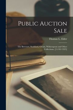 portada Public Auction Sale: the Brevoort, Stoddard, Orcutt, Witherspoon and Other Collections. [11/05/1925] (en Inglés)