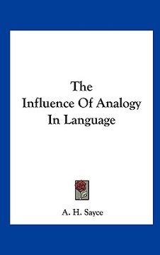 portada the influence of analogy in language (en Inglés)