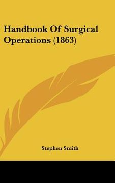 portada handbook of surgical operations (1863) (in English)