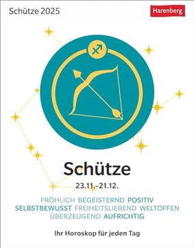 portada Schütze Sternzeichenkalender 2025 - Tagesabreißkalender - ihr Horoskop für Jeden tag (en Alemán)