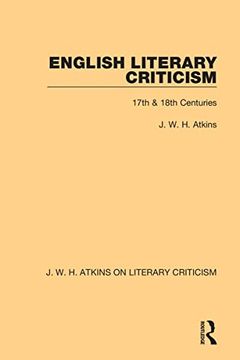 portada English Literary Criticism (j. W. H. Atkins on Literary Criticism) (en Inglés)