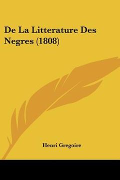 portada De La Litterature Des Negres (1808) (en Francés)