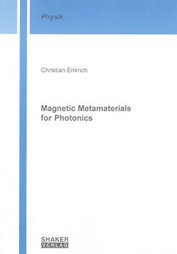 portada Magnetic Metamaterials for Photonics (Berichte aus der Physik)