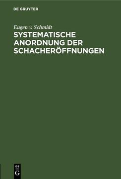 portada Systematische Anordnung der Schacheröffnungen (in German)