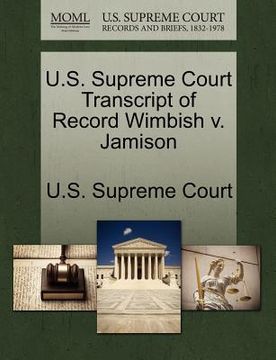 portada u.s. supreme court transcript of record wimbish v. jamison (in English)