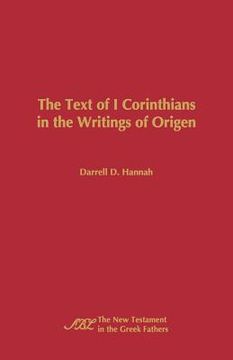 portada the text of 1 corinthians in the writings of origen (in English)