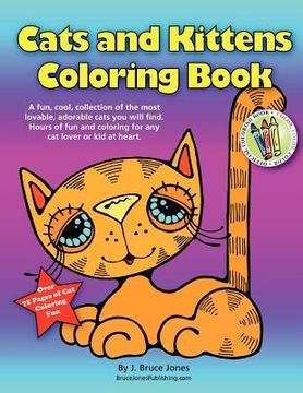 portada cats and kittens coloring book (en Inglés)