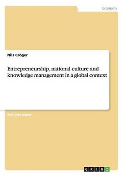 portada Entrepreneurship, national culture and knowledge management in a global context