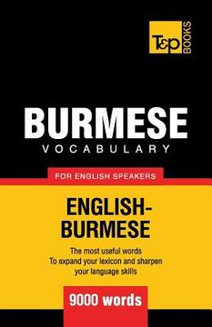portada Burmese vocabulary for English speakers - 9000 words (en Inglés)
