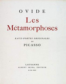 portada Ovid: The Metamorphoses: Illustrated With Etchings by Pablo Picasso 
