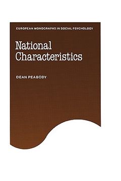 portada National Characteristics Paperback (European Monographs in Social Psychology) (in English)