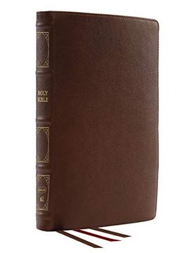 portada Nkjv, Reference Bible, Classic Verse-By-Verse, Center-Column, Genuine Leather, Brown, red Letter, Comfort Print: Holy Bible, new King James Version (en Inglés)